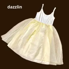 ダズリン チュールワンピース キャミワンピ ドッキングワンピース ウエストゴム