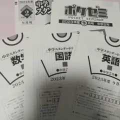 早稲アカ　2023年9月中学スタンダードテスト中2　3科セット早稲田アカデミー