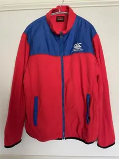 CANTERBURY フリースジャケット レッド×ブルー Mサイズ