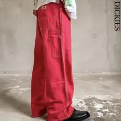 USA製 80s dickies ペインターパンツ 赤 W33 ヴィンテージ