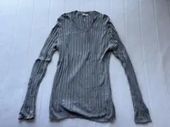 Gap グレー リブ編み 長袖セーター