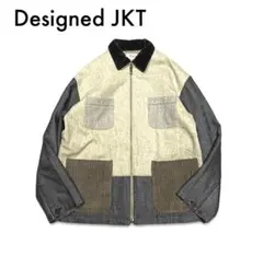 ジップアップ　ウール　デザインジャケット　ヴィンテージ