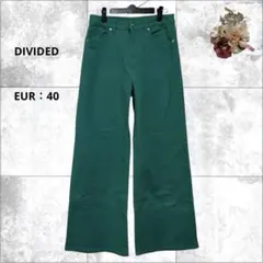 ディバイデッド H&M ストレッチフレアデニムパンツ カジュアル グリーン