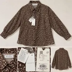 【新品タグ付き】THE SHOP TK 花柄ブラウス ブラウン S