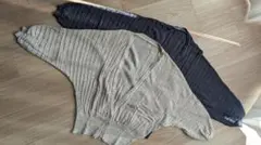 リブ編み長袖カーディガン 2色セット