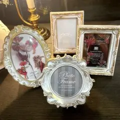 フォトフレーム 写真立て アンティーク インテリア ブライダル　４点まとめ売り