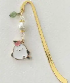 1点のみ再入荷✩.*˚ピンクリンゴとシマエナガのブックマーカー