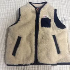 【美品】ミキハウス フリースベスト アイボリー