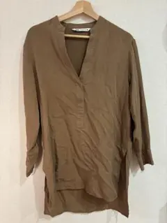 ZARA ざっくひシャツ ブラウン