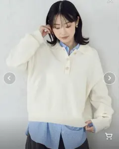 【試着のみ】COMME CA ISM （コムサイズム）メタルボタン ポロニット