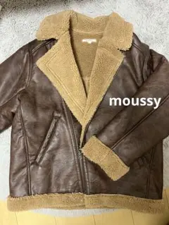 新品未使用 moussy aged leather jacket 3rd レザー MOUSSY（マウジー）の「FAUX LEATHER OVER ジャケット（ブルゾン