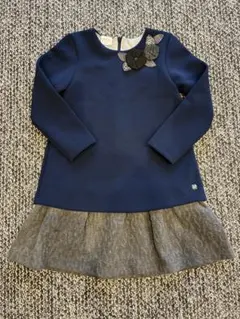 ワンピース ネイビー グレー 110センチ 入学式