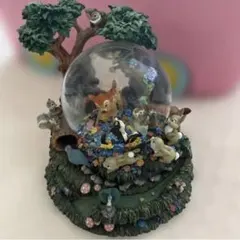 レア ディズニー ウエスタン ガラス 陶器 オルゴール ミッキー ミニー