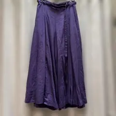 Niko and… パープル ガウチョパンツ ウエストベルト付き