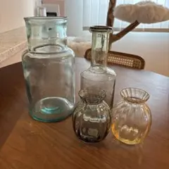 ガラス花瓶4個セット