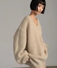 ローリーズファーム　アゼＶチュニックニット