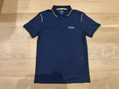 HUGO BOSS SLIM FIT 半袖 ポロシャツ ネイビー × イエローのサムネイル