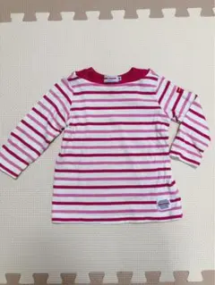 2点おまとめ　　ミキハウス　長袖Tシャツ　ボーダー　サイズ80 ピンク