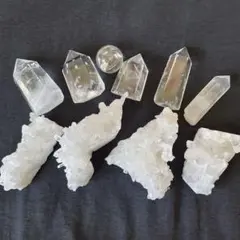 ミニマニカラン産ヒマラヤ水晶ポイント 5本セット原石 304番(ダブル 