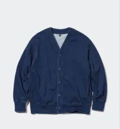インディゴスウェットカーディガン UNIQLO XL