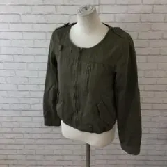 ★3.9 h313 ページボーイ ノーカラー ジャケット S レース