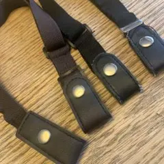 茶　黒　キッズ　ゴム調整ベルト