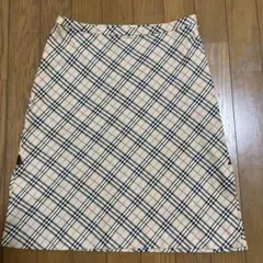 バーバリーブルーレーベル　ベージュ×チェック柄 タイトスカート サイズ38