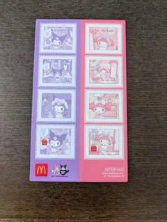 マクドナルド　ハッピーセット　マイメロディ&クロミ　シール　1シート