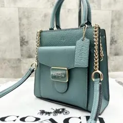✨極美品✨コーチ　ミニペッパー　ショルダーバッグ　2way レザー　チェーン