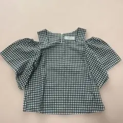 BEAMS LIGHTS ギンガムチェック オープンショルダー ブラウスのサムネイル