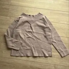 ROSSO 綿とカシミアのキャメルニット