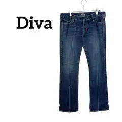 Diva ストレートデニム ブルー　レディース　ボトムス　ジーンズ　カジュアル