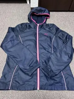 PUMA スポーツジャケット M ネイビー/ピンク