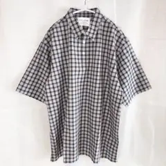 フォークアンドスプーン　チェック柄 半袖シャツ　サイズ4