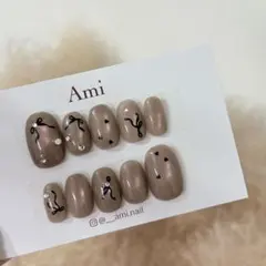 現品＊ピンクベージュ マグネット リボン 韓国ガーリー シンプル 黒ブラック