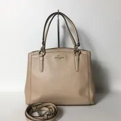 2510-54｜美品｜コーチ 2WAY ハンドバッグ レザー ベージュ