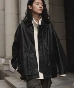 WYM フェイクレザージャケット ブラック M