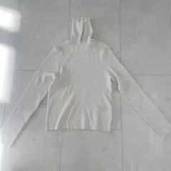 H&M リブタートルニット　ホワイト　L