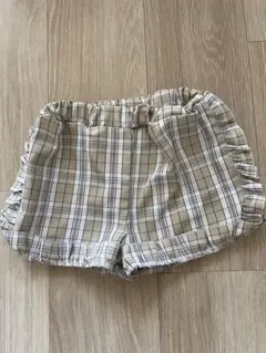ベージュ系チェック 半ズボン
