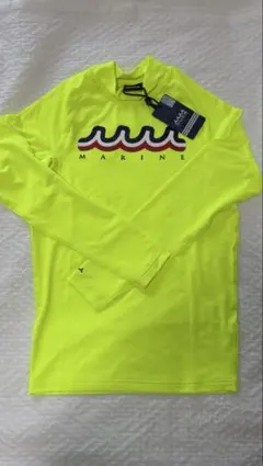 美品】ムータマリンゴルフ モックネック半袖カットソー 黄緑 サイズ6