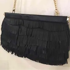未使用 タグ付き ミリー Milly フリンジショルダークラッチバッグのサムネイル