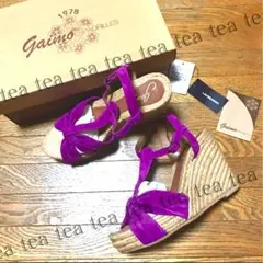 美品 gaimo ガイモ エスパドリーユ ウェッジ オープントゥ サンダルのサムネイル