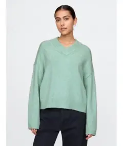 CashSoft カシミヤタッチオーバーサイズVネックセーター