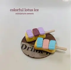 カラフルlotusビスケットアイス（秋色）④　ミニチュアスイーツ