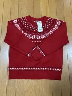 ユニクロ　新品スフレヤーン 赤ニット