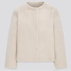 UNIQLO スムースヤーンフリースノーカラージャケット　Ｓ
