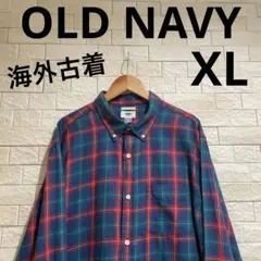 海外古着　オールドネイビー　OLD NAVY 長袖　長袖シャツ　サイズXL