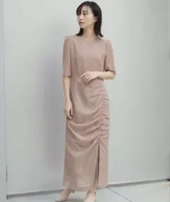 美品⭐︎kaene ラメドビースリットドレス　オケージョン