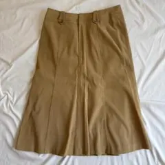 vintage フレアスカート L キャメル ミモレ丈 上品 きれいめ 通勤のサムネイル