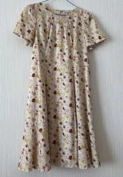【限定値下】アリスバーリー 花柄ワンピース L 綿100％ 美品 膝丈